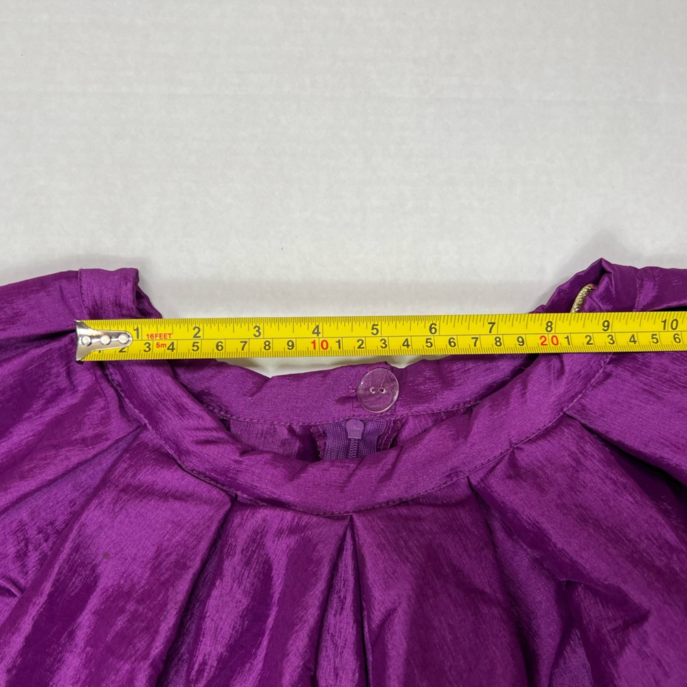 Purple Midi Skirt Taffeta Skirts High Waisted Flare A-Line Formal Wear Party Y2K - Picture 12 of 17
